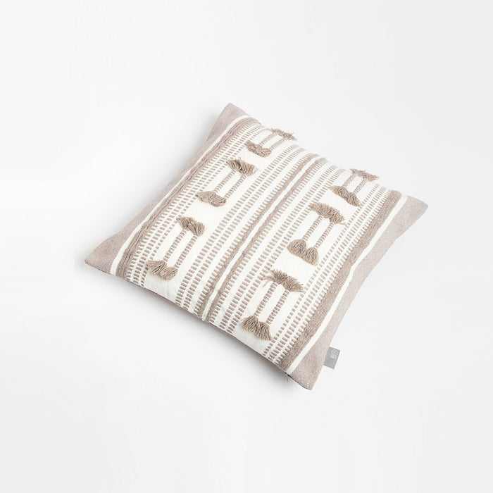 Anyhouz Pillowcase Tufted Striped Embroidered Decorative Cushion Cover