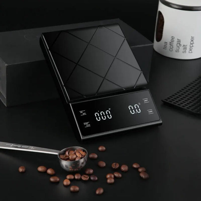 Anygleam Black Coffee Weighing Scale 5Kg Accurate Measure Electronic Portable Digital Display