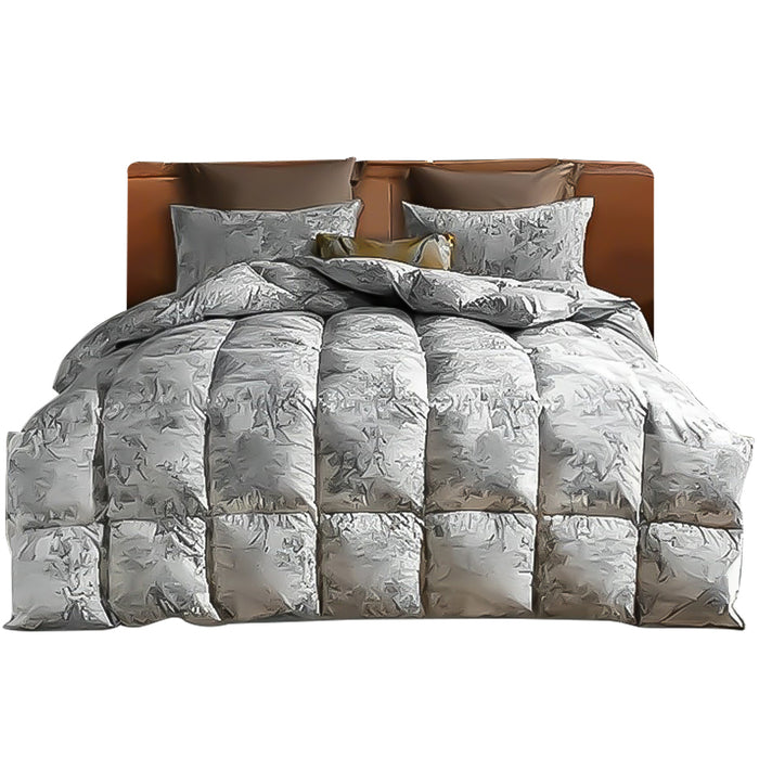 Anyhouz Duvet Cover Grey Cloudy Fluffy Puffer Bed Comforter 200x230cm