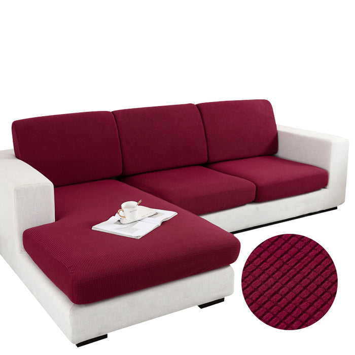 Anyhouz Sofa Cover Wine Red Polyester Thick Stretchable Cushion For Living Room 1Pc Back Cushion