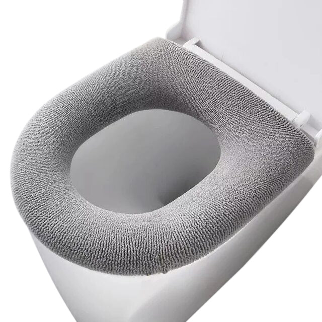 Anyhouz Toilet Seat A Gray Washable Soft Mat Pad Cushion O-shape Seat Bidet Toilet Cover Accessories