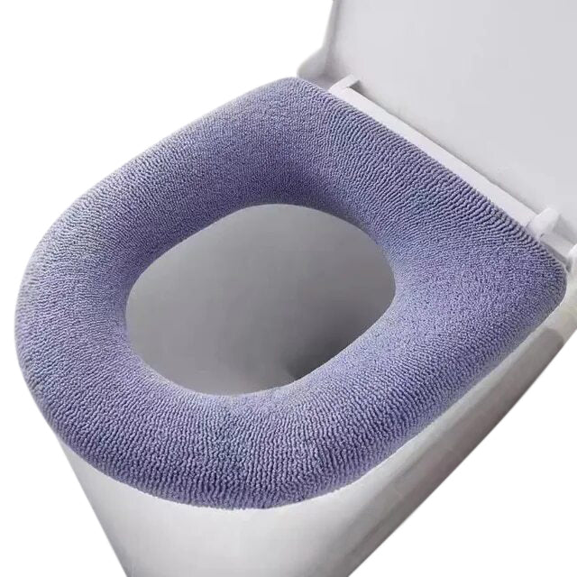 Anyhouz Toilet Seat A Blue Washable Soft Mat Pad Cushion O-shape Seat Bidet Toilet Cover Accessories