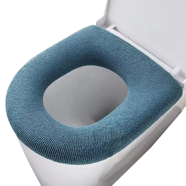 Anyhouz Toilet Seat A Green Washable Soft Mat Pad Cushion O-shape Seat Bidet Toilet Cover Accessories