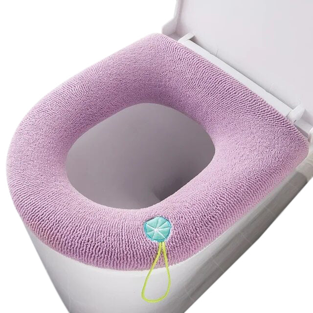 Anyhouz Toilet Seat B Pink Washable Soft Mat Pad Cushion O-shape Seat Bidet Toilet Cover Accessories