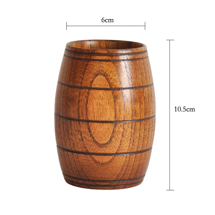 Anygleam Brown 4pcs Wooden Cup Beer Mug Kitchen Tools Accessories