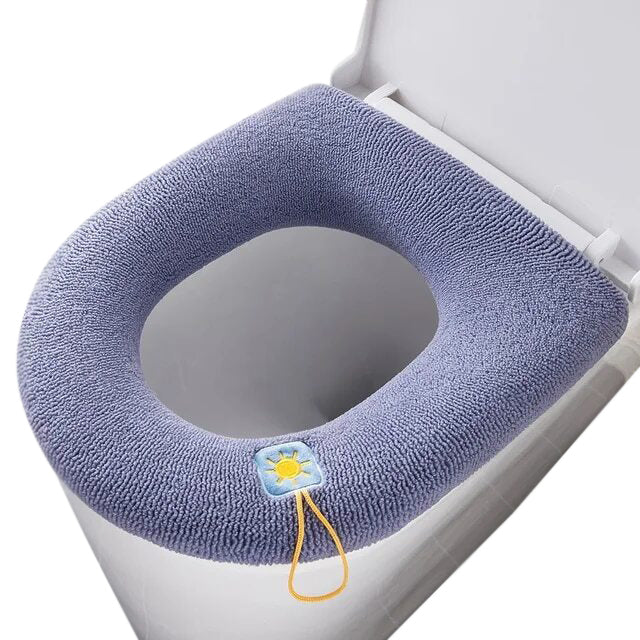 Anyhouz Toilet Seat B Blue Washable Soft Mat Pad Cushion O-shape Seat Bidet Toilet Cover Accessories