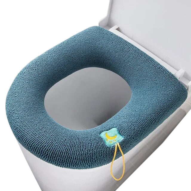 Anyhouz Toilet Seat B Green Washable Soft Mat Pad Cushion O-shape Seat Bidet Toilet Cover Accessories