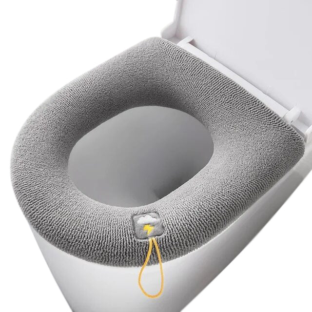 Anyhouz Toilet Seat B Gray Washable Soft Mat Pad Cushion O-shape Seat Bidet Toilet Cover Accessories