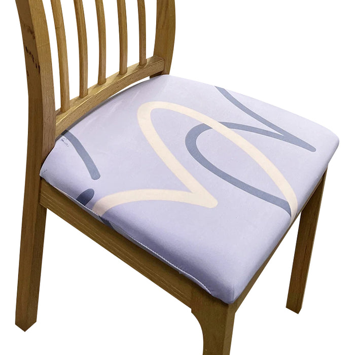 Anyhouz Chair Cover Light Purple Simple Heart Pattern Print Stretch Seat Cover for Home Dinning Kitchen Washable Removable