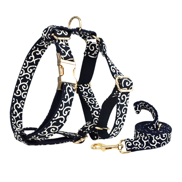 Anywags Pet Harness Leash Black Spiral Style Heavy Duty DIY Metal Dog Leash