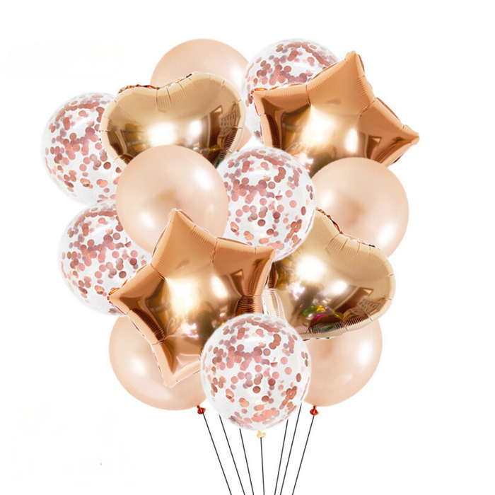 Anyparty Balloons Rose Gold Set Party Decor