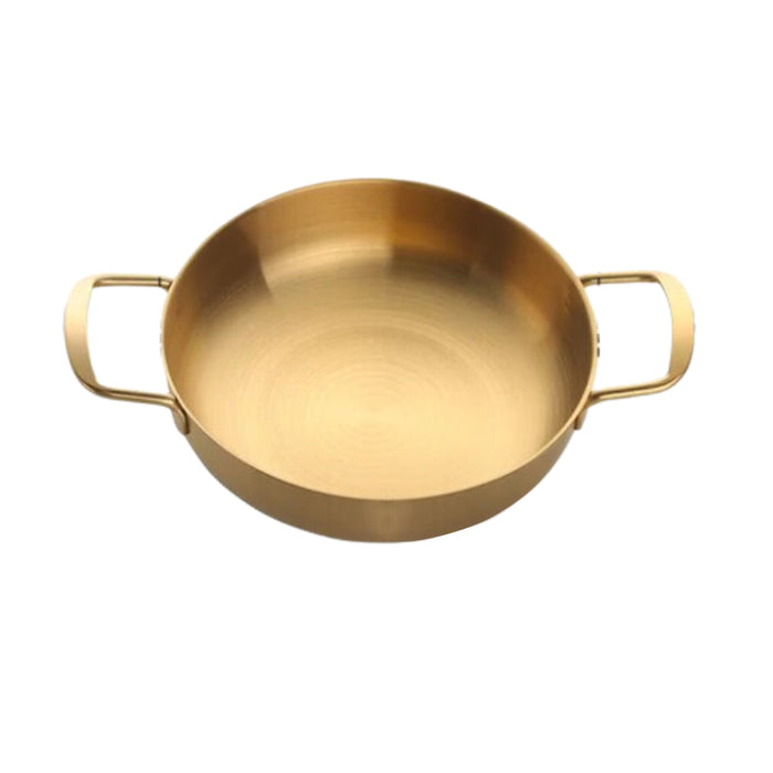 Anygleam Stock Pot Gold-S Stainless Steel HotPot Without Lid Single-Layer Cooking Soup Noodle Sea Food Home Kitchen Restaurant Tools