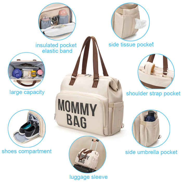 Anymom Mommy Diaper Bags Khaki 3 pcs Set Nappy Backpack Maternity Multifunctional Handbag Large Capacity Luggage Sleeve