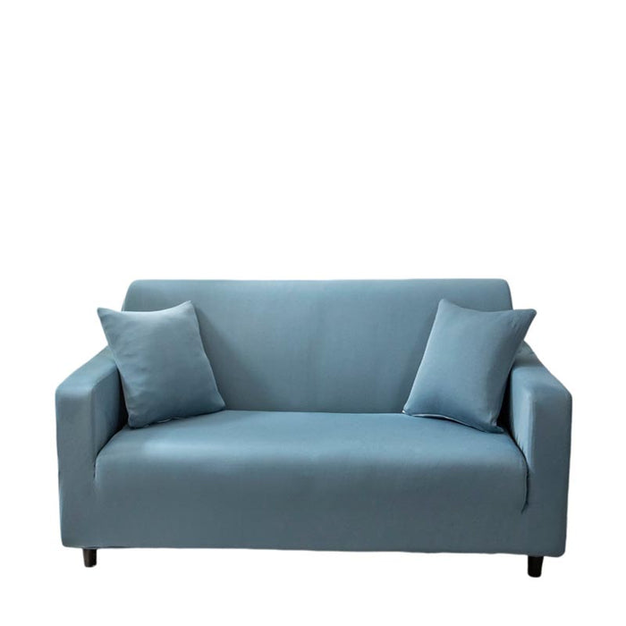 Anyhouz 3 Seater Sofa Cover Plain Grey Blue Style and Protection For Living Room Sofa Chair Elastic Stretchable Slipcover