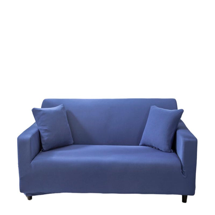 Anyhouz 3 Seater Sofa Cover Plain Royal Blue Style and Protection For Living Room Sofa Chair Elastic Stretchable Slipcover