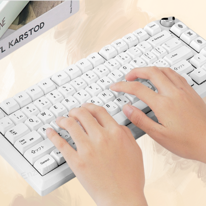 Anymob Keycap Keyboard Grey 127 Japanese keys Minimalist Customized Sided Heat Submlimation Switch Fit Box