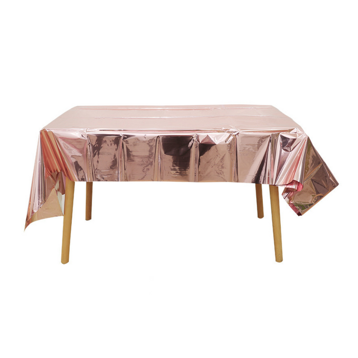 Anyparty Disposable Table Dresser 1Pc Rose Gold Latex Tableware