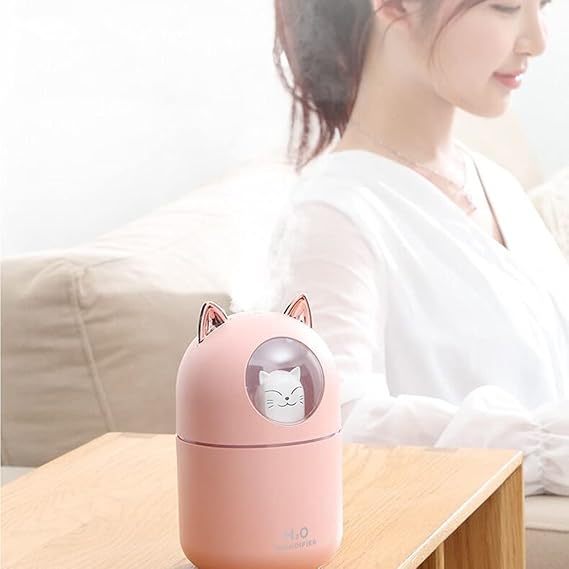 Anyhouz Mini Air Humidifier USB Powered Pet Cat Aromatherapy Spray Essential Oil Diffuser For Home Bedroom