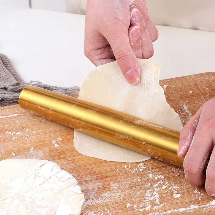 Anygleam New Rosegold Stainless Steel 1 Pc Stainless Steel Rolling Pin for Buffet and Restaurant Kitchenware