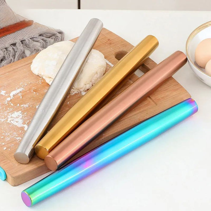 Anygleam New Rosegold Stainless Steel 1 Pc Stainless Steel Rolling Pin for Buffet and Restaurant Kitchenware