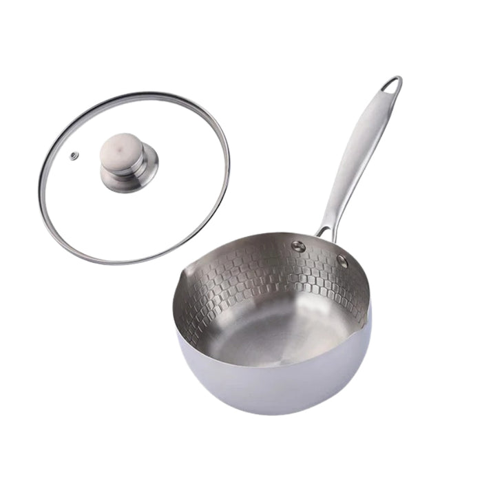 Anygleam Stock Pot Silver Non-Stick Stainless Steel Kitchen Snow Pan Noodle Soup with Lid Cooker Universal Cookware