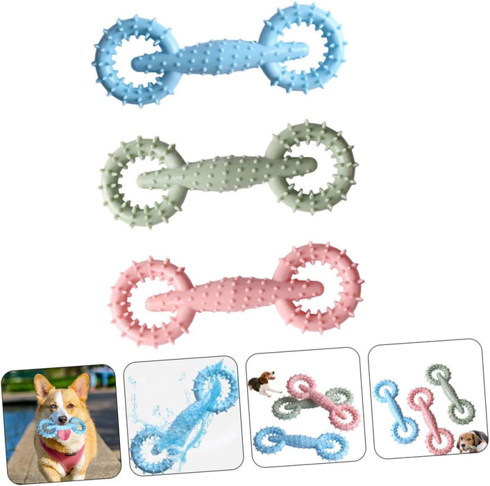 Anywags Pet Toys Newest Clean Teeth Safety TPR Wheel Training Fetch