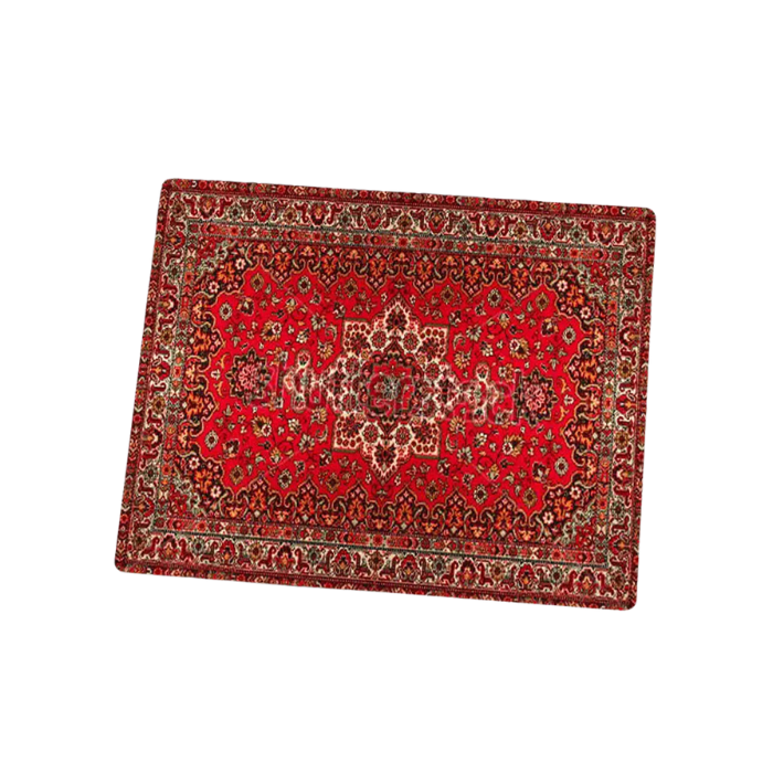 Anymob Mouse Pad Red 22X18CM Persian Tribal Carpet Computer Office Desk Non-Slip Mat