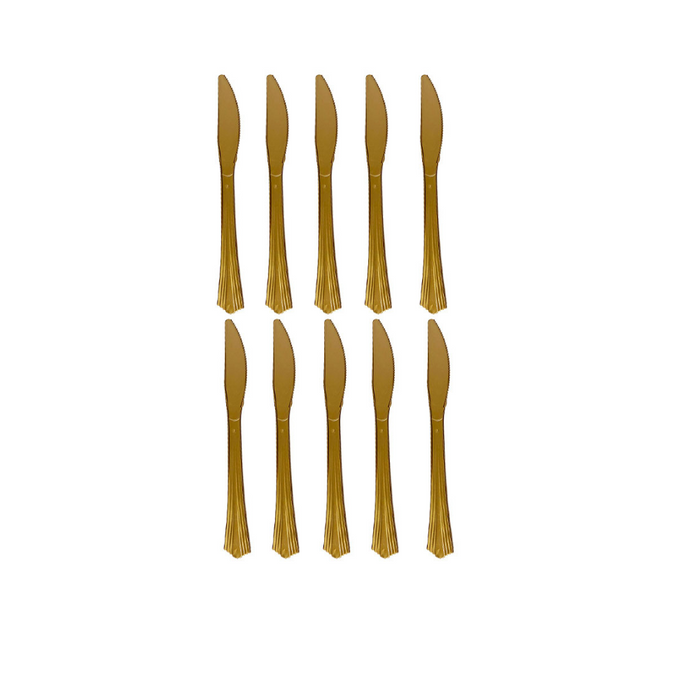 Anyparty Disposable Culinary Cutting Tool 10Pcs Rose Gold Latex Tableware