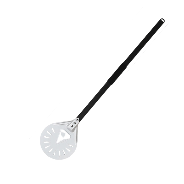 Anygleam Pizza Shovel 98cm Silver for Perforated Peel with Metal Handle Oven Turning Baking Accessory