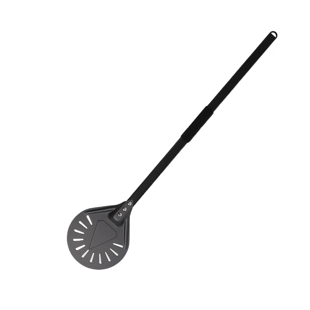 Anygleam Pizza Shovel 102.5cm Dark Grey for Perforated Peel with Metal Handle Oven Turning Baking Accessory