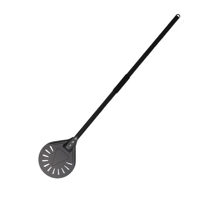 Anygleam Pizza Shovel 118cm Dark Grey for Perforated Peel with Metal Handle Oven Turning Baking Accessory