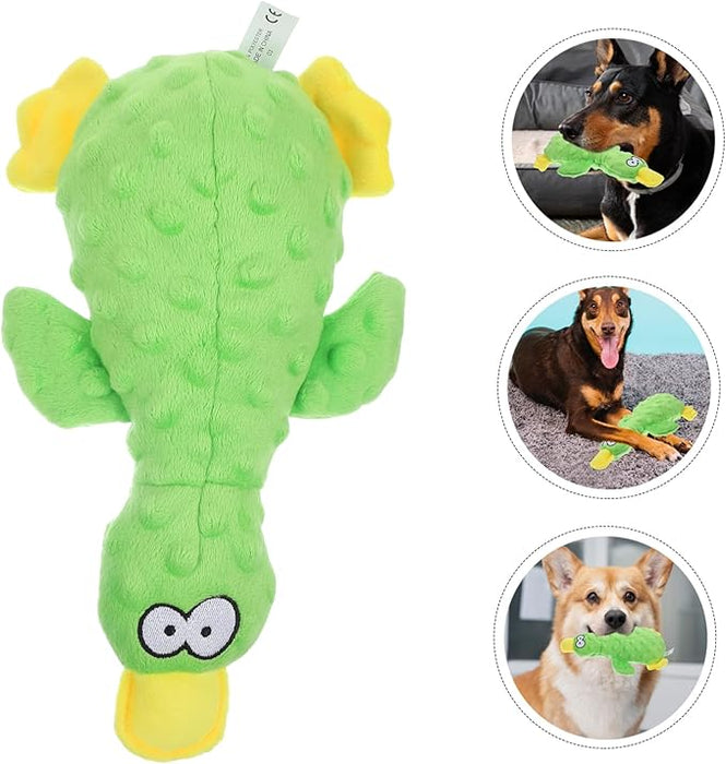 Anywags Pet Toys Plush Duck Squeaky Teething Chews For Puppies