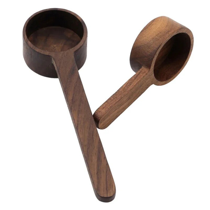 Anygleam Natural Wood 2pcs Wooden Coffee Measuring Spoon Kitchen Tableware