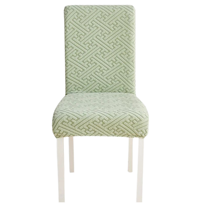 Anyhouz Chair Cover Cypress Green Puzzle Design with Anti-Dirt and Elastic Material for Dining Room Kitchen Wedding Hotel Banquet Restaurant