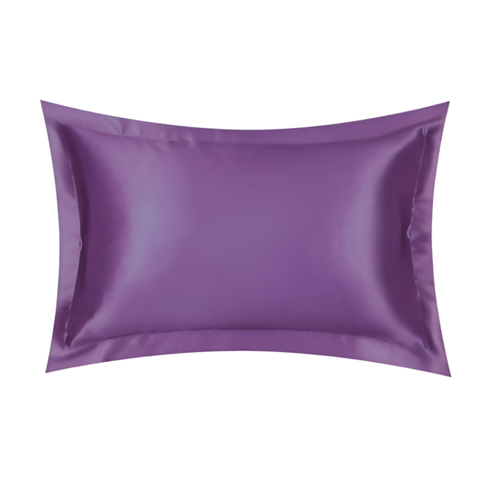 Anyhouz Pillowcase Elegant Purple Luxury Soft Natural Mulberry Silky Two Sided Satin Cover