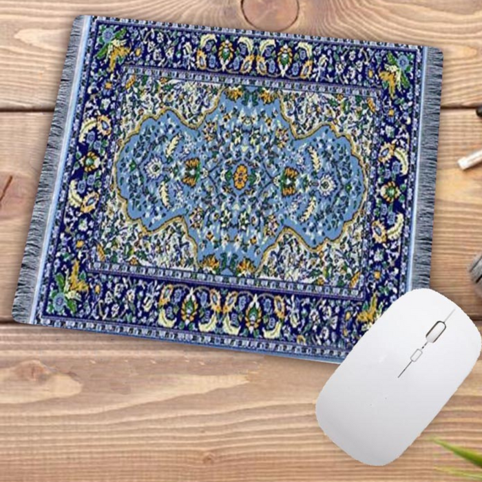 Anymob Mouse Pad Green 22X18CM Persian Tribal Carpet Computer Office Desk Non-Slip Mat