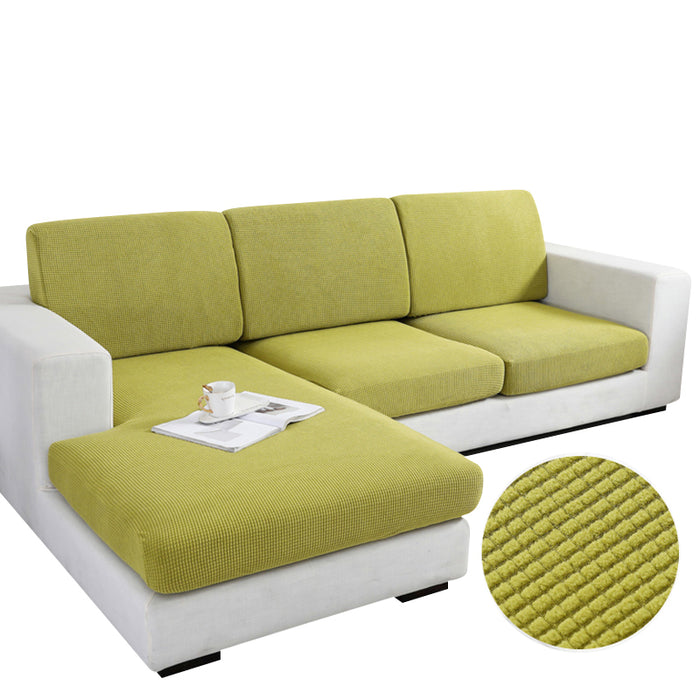 Anyhouz Sofa Cover Green Polyester Thick Stretchable Cushion For Living Room 1Pc Back Cushion