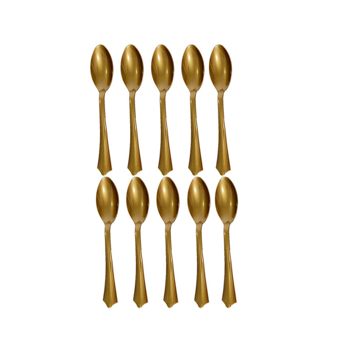 Anyparty Disposable Spoon 10Pcs Rose Gold Latex Tableware