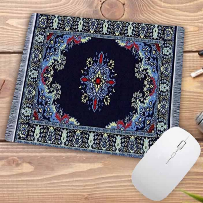 Anymob Mouse Pad Blue Green 22X18CM Persian Tribal Carpet Computer Office Desk Non-Slip Mat