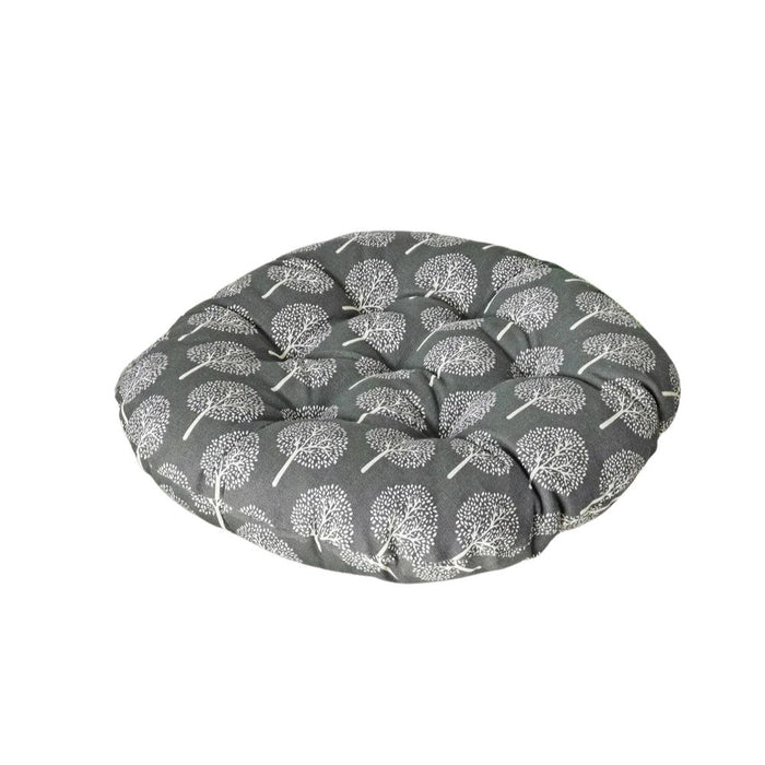 Anyhouz Seat Cushion Dark Gray Tree Print Round Chair Pad Decorative Pillow