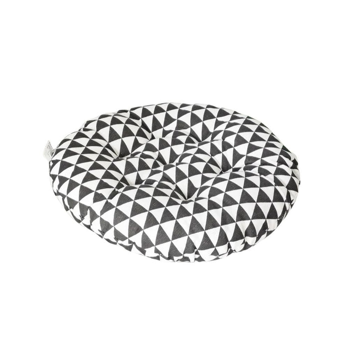 Anyhouz Seat Cushion Black And White Round Geometric Chair Pad Decorative Pillow