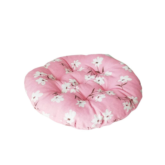 Anyhouz Seat Cushion Pink Floral Round Chair Pad Decorative Pillow