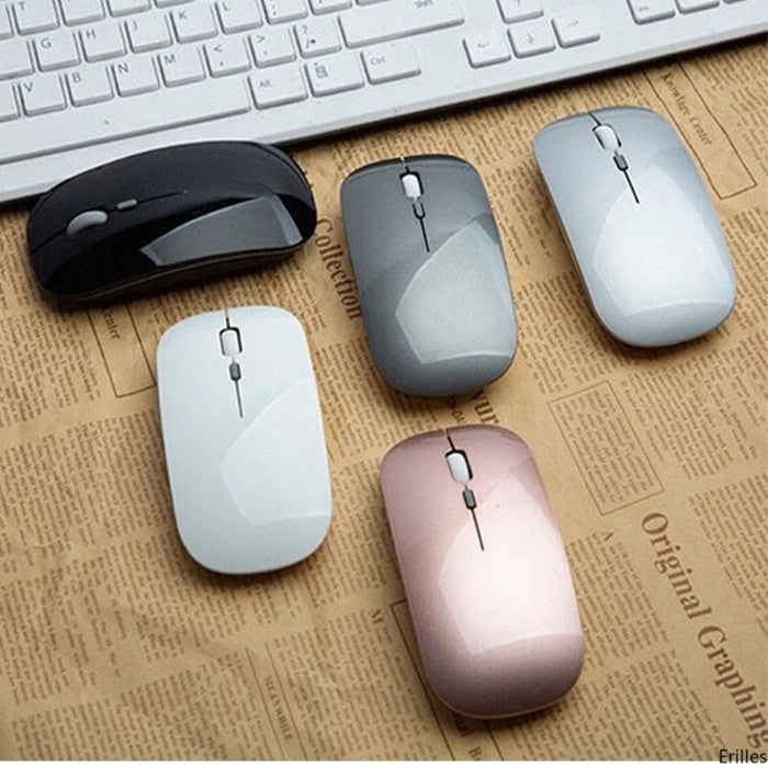 Anymob Mouse Rechargeable Wireless Silent Ultra Thin USB 2.4G Optical