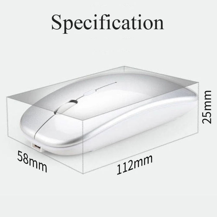 Anymob Mouse Rechargeable Wireless Silent Ultra Thin USB 2.4G Optical