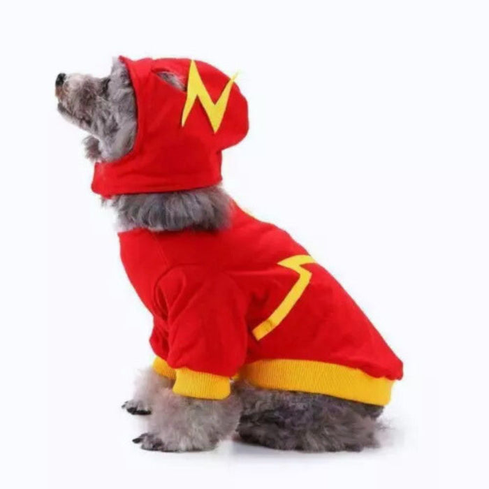 Anywags Pet Clothes Superhero The Flash Dog Cat Outfit Holiday Costume Accessories