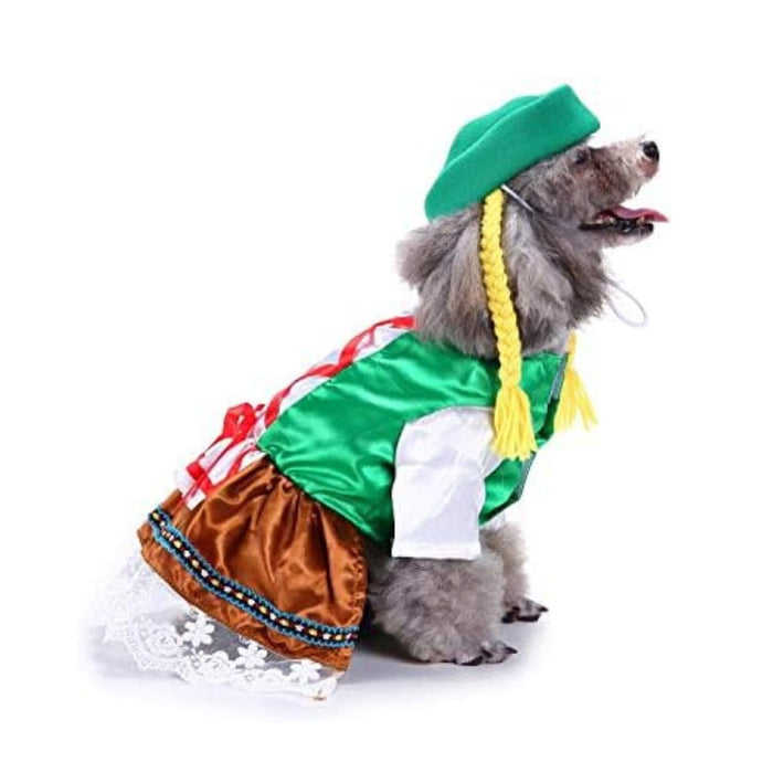 Anywags Pet Clothes German Dress Dog Cat Outfit Holiday Costume Accessories