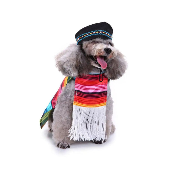 Anywags Pet Clothes Colorful Striped Dog Cat Outfit Holiday Costume Accessories