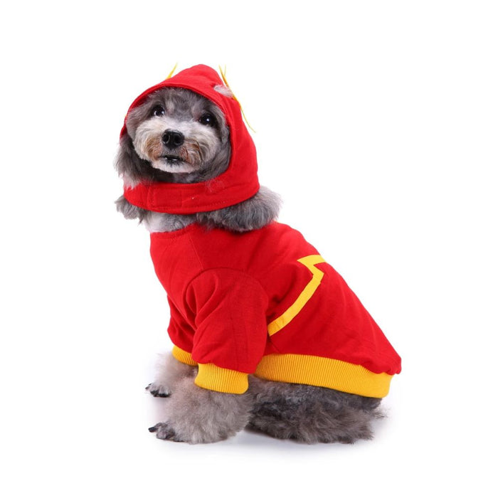 Anywags Pet Clothes Superhero The Flash Dog Cat Outfit Holiday Costume Accessories