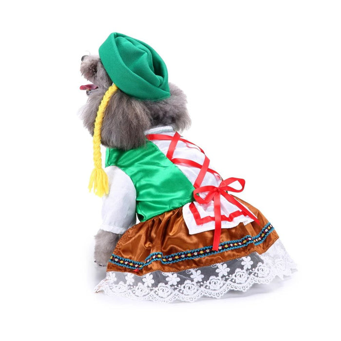 Anywags Pet Clothes German Dress Dog Cat Outfit Holiday Costume Accessories