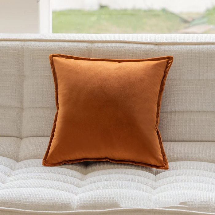 Anyhouz Pillowcase Orange Plain Decorative Cushion Cover